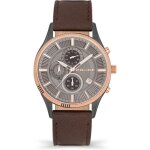 Montre - police - vault pewjc2194241 - quartz - homme - acier inoxydable - gris - cuir marron Montre - police - vault pewjc2194241 - quartz - homme - acier inoxydable - gris - cuir marron