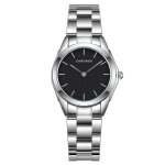 Montre � quartz pour femme - rmega - bracelet en argent - cadran blanc - etanche 50m