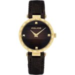 Montre quartz femme - police - pl. 15570lsg - 12 - marron - cuir - tendance