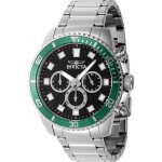 Montre quartz homme - invicta - pro diver 46051 - noir - acier inoxydable - sport - natation