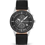 Montre quartz homme - police - vault pewjc2194240 - acier inoxydable - noir - cuir