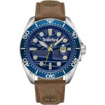 Montre quartz homme - timberland carrigan tdwgb2230604 - cuir marron - etanche 5 atm - sport