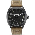 Montre quartz homme - timberland cillicothe - z tdwga9001903 - acier inoxydable - noir - cuir marron