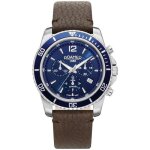 Montre - roamer - nautica 100 - quartz - homme - botier acier inoxydable - cadran bleu - bracelet cuir ...