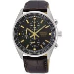 Montre seiko analogique ssb385p1 - noir - etanchit 5 atm - quartz - verre minral