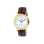 Montre - shivas - qc150j104y - digital - cuir marron - boîtier doré - 20cm bracelet Montre - shivas - qc150j104y - digital - cuir marron - boîtier doré - 20cm bracelet