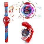 Montre - spiderman - lumineuse et sonore - protection enfant - quartz - rouge