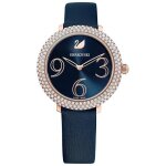 Montre - swarovski - crystal frost - quartz swiss made - chic - analogique - bleu Montre - swarovski - crystal frost - quartz swiss made - chic - analogique - bleu