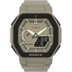 Montre timex - hommes - tw2v35500 - beige plastique - 10 atm - quartz - double affichage - adulte - classique ...