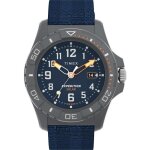 Montre timex - hommes - tw2v40300 - tissu bleu - etanche 5 atm