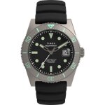 Montre homme timex tw2w73800 �tanche 20 atm - titane 40 mm bracelet caoutchouc noir