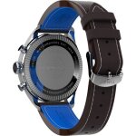 Montre timex - hommes - twg030000 - cuir marron - cadran bleu - etanche 5 atm