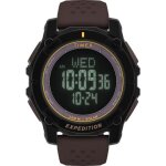 Montre - timex - tw4b33800 - silicone marron - rsistante  leau 10 bar - digital