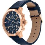 Montre - tommy hilfiger - 1710475 - cuir bleu - 44 mm - r�sistante � leau 5 bar