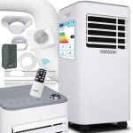 Monzana� climatiseur mobile mzka2600 tuyau d�vacuation 9000 btu 4in1 1000w alexa d�shumidificateur kit ...