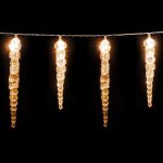 Monzana guirlande lumineuse stalactites 40 led blanc chaud tlcommande minuterie illumination extrieur ...