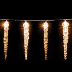 Monzana guirlande lumineuse stalactites 40 led blanc chaud tlcommande minuterie illumination extrieur ...