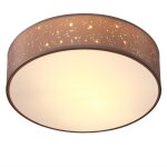 Monzana plafonnier ciel �toil� rond � 30cm abat - jour tissu 40 watt s�jour chambre plafonnier tissu ...