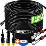 Monzana tuyau dboucheur premium 15m 200 bar 3 embouts 2 buses compatible krcher nettoyeur haute pression ...