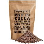 Morceaux de f�ves de cacao - vivarini - 100% naturelles et pures v�g�taliennes - 500g
