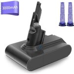 Batterie de remplacement - morpilot - dyson v7 - 21. 6v - 3000mah - 2 filtres lavables