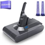 Batterie de remplacement - morpilot - dyson v8 - 21. 6v - 5000mah - 2 filtres lavables
