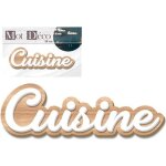 Mot dco bois 3d cuisine blanc bois - 30x10x1 cm [q7320]