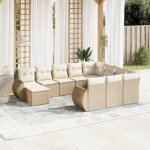 Mothinessto - 6304x - salon de jardin 11 pcs avec coussins beige r�sine tress�e