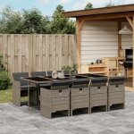 Mothinessto - 8288x - ensemble  manger de jardin 9 pcs coussins gris rsine tresse