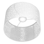 Abat - jour m�tallique ajour� blanc mothinessto - compatible e14 / e27 effet dombre d�coratif