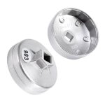 Mothinessto fl�te de filtre � huile cl� de filtre � huile en aluminium � 14 cannelures de 74mm outil ...