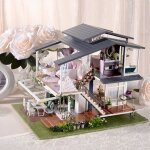 Mothinessto mini maison de poup�e maison de poup�e bricolage maison de poup�e de jardin en bois romantique ...