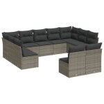 Salon de jardin - mothinessto - dx341 - 11 pcs - r�sine tress�e - housse lavable