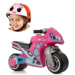 Moto autoporte - molto - cross premium - rose - casque rouge coccinelle - 2 roues