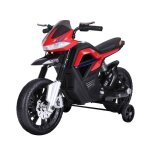 Moto �lectrique - homcom - enfants 3 - 6 ans 25 w 6 v 3 km / h effets lumineux sonores - pp - rouge