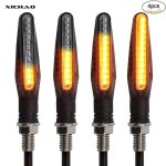 Moto indicateurs 4 pcs circulation lumires clignotant motocyclette indicateurs 12v 12 led ampoules