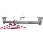 Barre de penderie - mottez - 68 � 128cm - blanc - m�tal - 1 crochet central