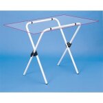 Mottez mono tr�teau en u - hauteur 31 � 84 cm - gris aluminium