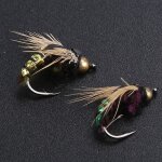 Mouches � truite - zerone - kit de 40 pi�ces - crochets en acier - l�ger et durable - fait � la main