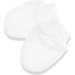 Sevira kids moufles naissance en coton gants b�b� anti griffures blanc - naissance made in france