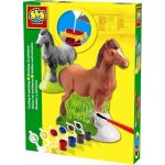 Moulage et peinture - cheval - ses creative - moule latex support de schage pltre peinture et pinceau ...