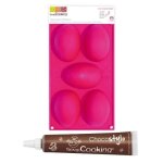 Moule 5 oeufs de p�ques + 1 stylo chocolat