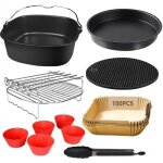 Moule air fryer xxl marsee set de 12 pièces sans bpa antiadhésif compatible avec philips cosori cecotec ... Moule air fryer xxl marsee set de 12 pièces sans bpa antiadhésif compatible avec philips cosori cecotec ...