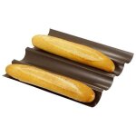 Moule � baguettes - gobel - 4 baguettes rev�tu - plaque � baguette - anti - adh�rent - 38x32x2. 7cm - ...