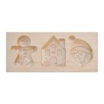 Moule bois biscuits fourrs - scrapcooking - nol - 3 empreintes - 20x10x2cm