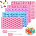 Moules  bonbons en silicone - zgeer - 7 pcs - rose - biscuit chocolat bonbon