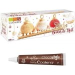 Moule à bûche boules de noël + 1 stylo chocolat Moule à bûche boules de noël + 1 stylo chocolat