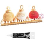 Moule  bche boules de nol + stylo de glaage noir