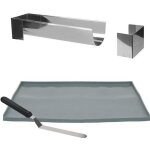 Moule  bche plaque gnoise & spatule 37cm argent - paris prix