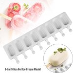 Moule  crme glace en silicone 8 cellules fabricant de jus de sucettes glaces portable diy pour la ...